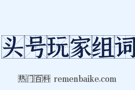 头号玩家组词是什么意思的图片